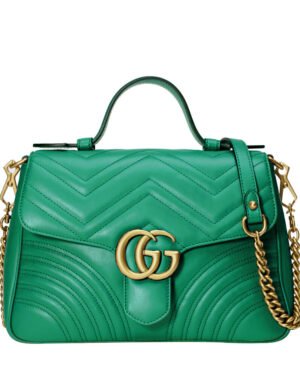 Gucci GG Marmont small top handle bag 498110 Green