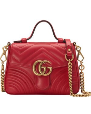 Gucci GG Marmont mini top handle bag 547260 Red