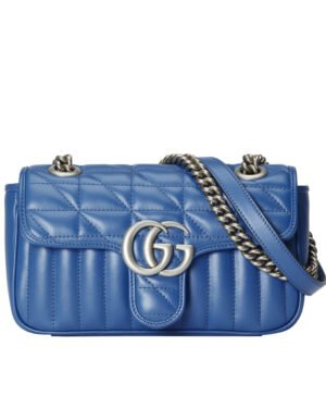 Gucci GG Marmont Matelasse Mini Bag Blue