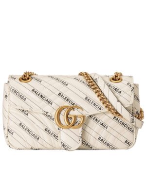 Gucci Hacker Project small GG Marmont bag 443497 Cream