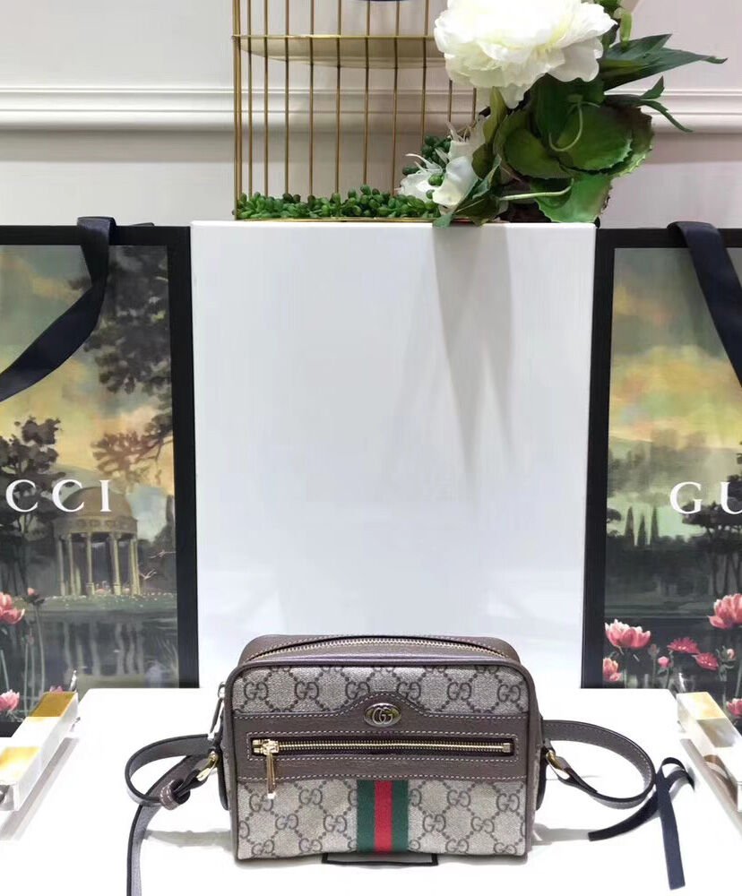 Gucci Ophidia GG Supreme mini bag 517350 Dark Coffee - Image 3