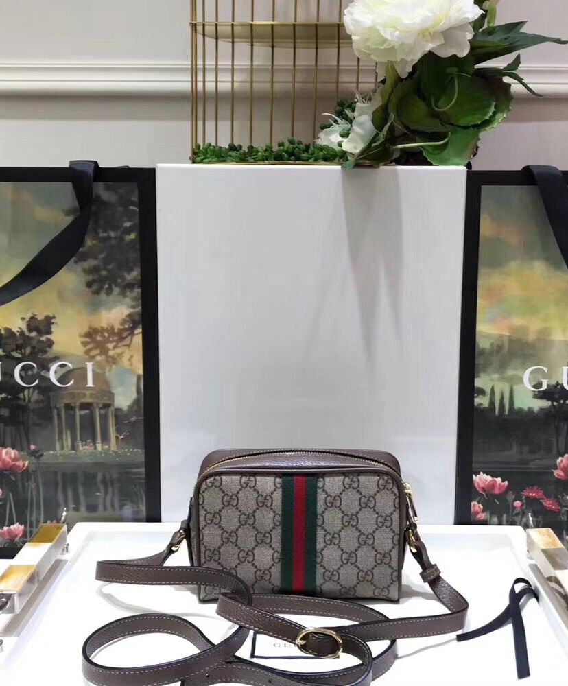 Gucci Ophidia GG Supreme mini bag 517350 Dark Coffee - Image 5