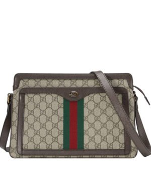 Gucci GG Supreme medium shoulder bag 523354 Dark Coffee