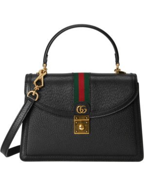 Gucci Ophidia Small Top Handle Bag With Web 652683 Black