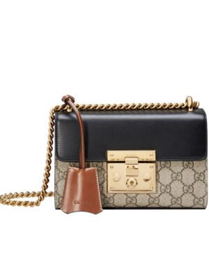 Gucci Padlock Small GG Shoulder Bag 409487 Black