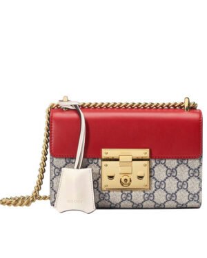 Gucci Padlock Small GG Shoulder Bag 409487 Red