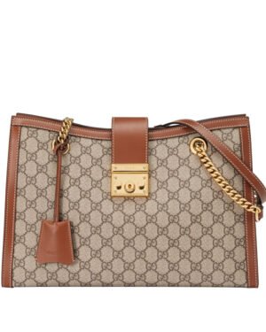 Gucci Padlock medium GG shoulder bag 479197 Coffee
