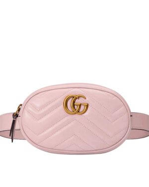 Gucci GG Marmont Matelasse Leather Belt Bag 476434 Pink