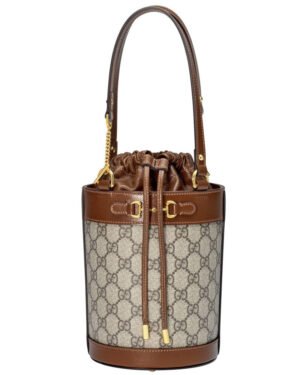 Gucci Horsebit 1955 Small Bucket Bag 637115 Dark Coffee