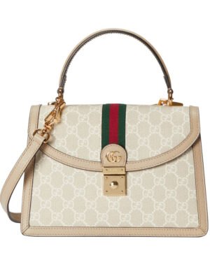 Gucci Ophidia Small GG Top Handle Bag Cream