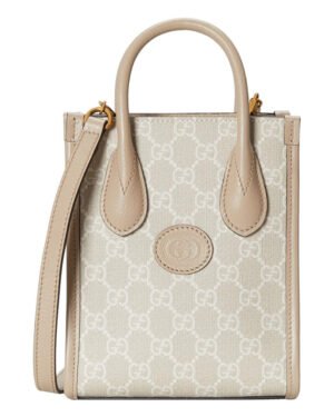 Gucci Mini Tote Bag With Interlocking G Cream