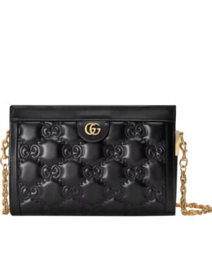 Gucci Matelasse Leather Shoulder Bag 702200 Black