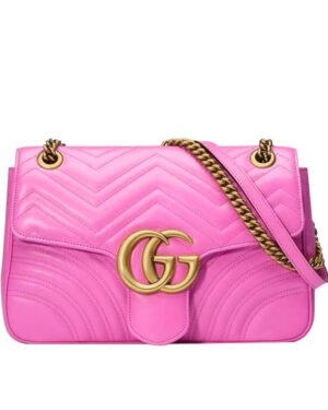 Gucci GG Marmont Matelasse Shoulder Bag 443496 Peachblow
