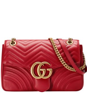 Gucci GG Marmont Matelasse Shoulder Bag 443496 Red