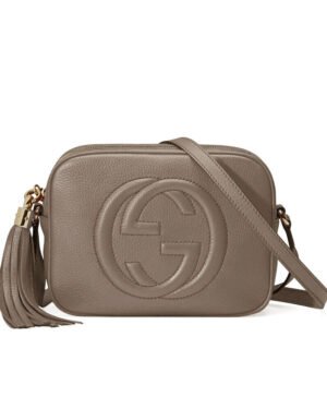 Gucci Soho small leather disco bag 308364 Silver Gray