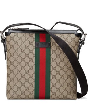 Gucci Web GG Supreme messenger 387111 Coffee