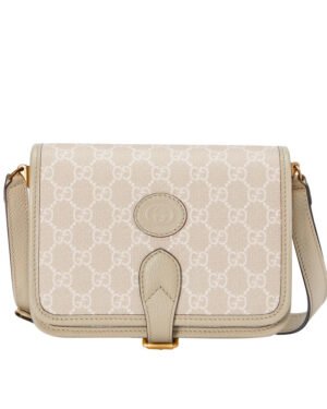 Gucci Mini Shoulder Bag With Interlocking G Cream