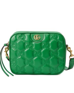 Gucci GG Matelasse Leather Shoulder Bag 702234 Green