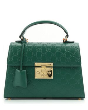 Gucci Padlock small Gucci Signature top handle bag 453188 Green