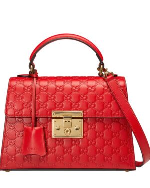 Gucci Padlock small Gucci Signature top handle bag 453188 Red