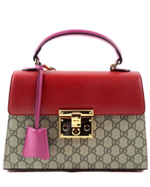 Gucci Padlock small GG top handle bag 453188 Red