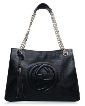 Gucci Soho Leather Tote 308982 Black
