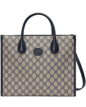 Gucci Small Tote Bag With Interlocking G 659983 Dark Blue