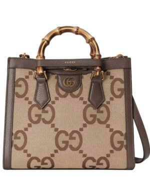 Gucci Diana Jumbo GG Small Tote Bag 660195 Brown