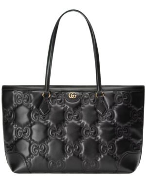 Gucci GG Matelasse Leather Medium Tote 631685 Black