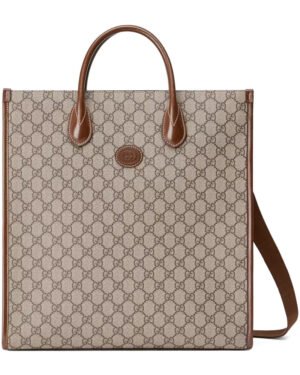Gucci Medium Tote With Interlocking G 674155 Coffee