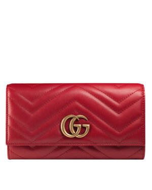 Gucci GG Marmont continental wallet 443436 Red