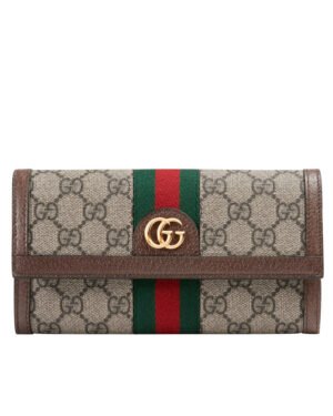 Gucci Ophidia GG continental wallet 523153 Dark Coffee