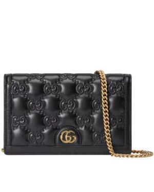 Gucci GG Matelasse Chain Wallet 723787 Black