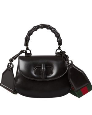 Gucci Mini Top Handle Bag With Bamboo 686864 Black