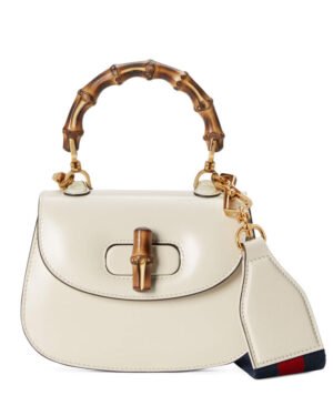 Gucci Mini Top Handle Bag With Bamboo 686864 Cream