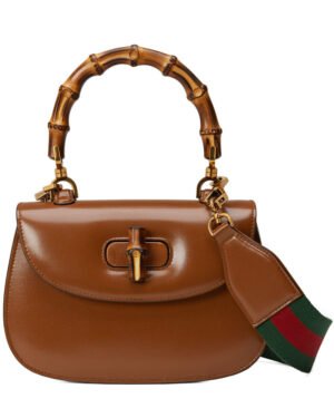 Gucci Small Top Handle Bag With Bamboo 675797 Coffee