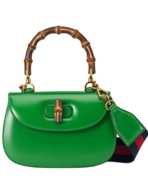 Gucci Small Top Handle Bag With Bamboo 675797 Green