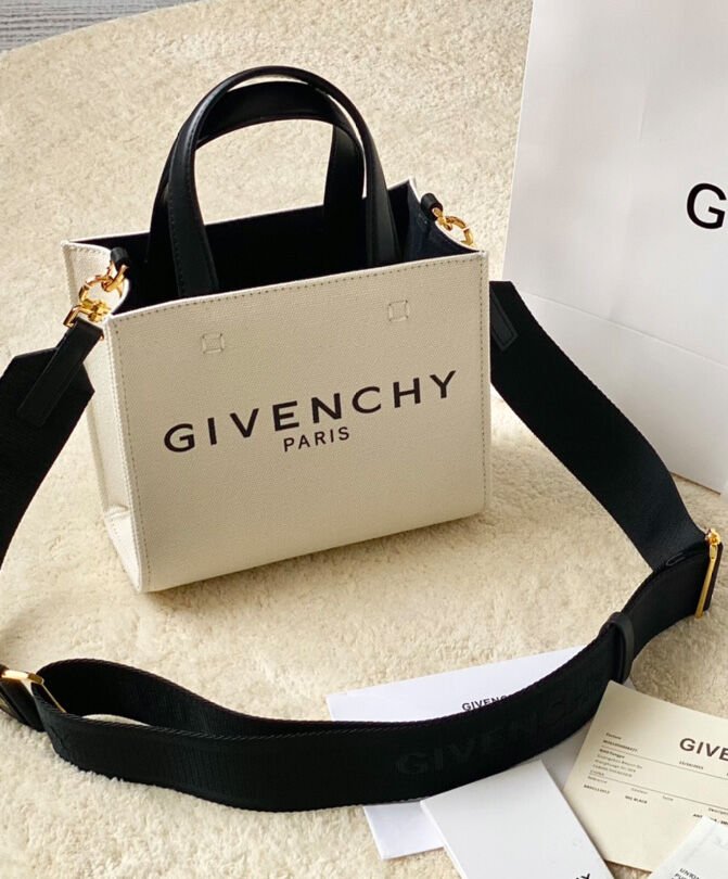 Givenchy Mini Cabas G Tote Bag Cream - Image 2