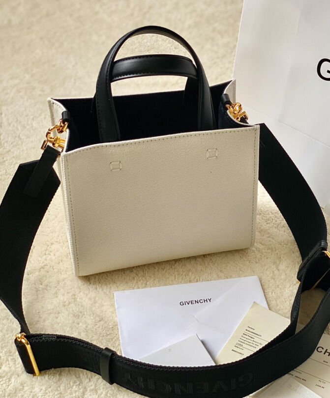 Givenchy Mini Cabas G Tote Bag Cream - Image 3