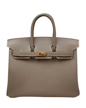 Hermes Birkin 25 Epsom Leather Paon Phw Dark Gray