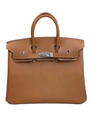 Hermes Birkin 25 Epsom Leather Paon Phw Light Coffee