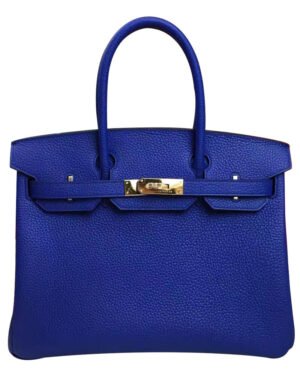Hermes Birkin 35 Bag Togo Leather Blue