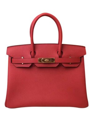 Hermes Birkin 35 Bag Togo Leather Red