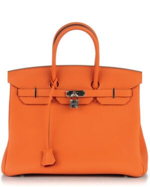 Hermes Birkin 35 Bag Togo Leather Orange