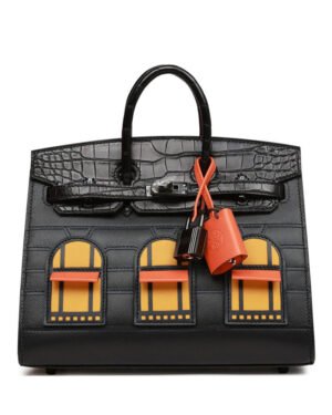 Hermes Sac Faubourg Birkin 20 So Matte Alligator Hardware Black