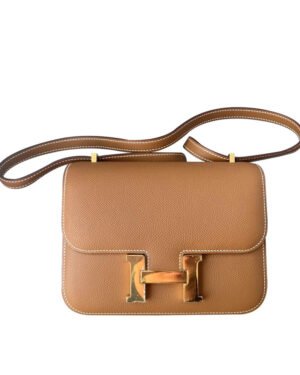 Hermes Epsom Constance 19cm Light Coffee