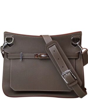 Hermes Jypsiere 28 Bag Togo Leather Dark Gray