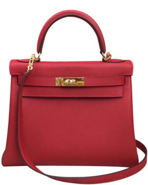 Hermes Kelly Bag 25 Togo Leather Red