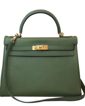 Hermes Kelly Bag 28 Togo Leather Green