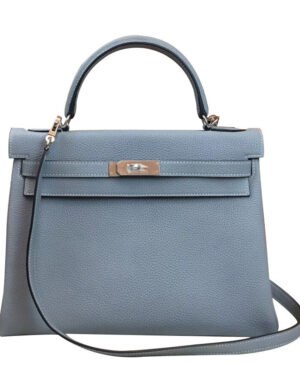 Hermes Kelly Bag 28 Togo Leather Light Blue